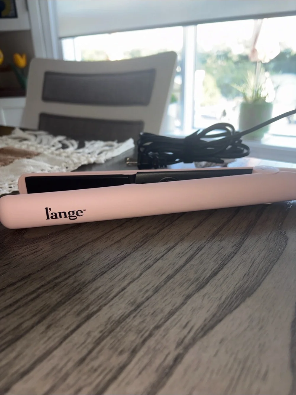 Lange Pink Ceramic 1-Inch Flat Iron Hair Straightener